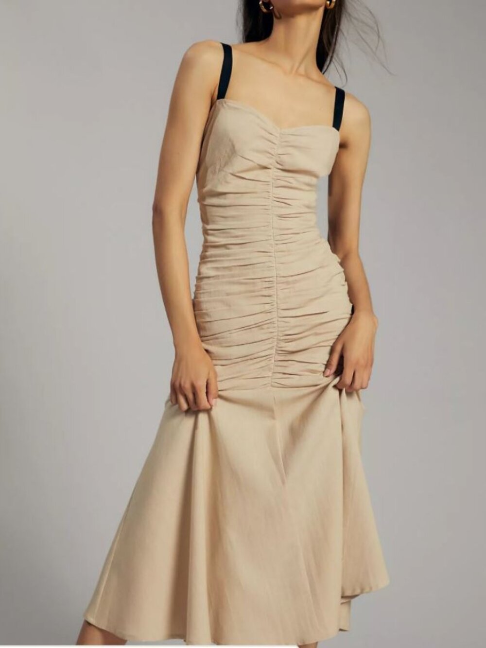 Summer Ruched Midi Dress by Atsu